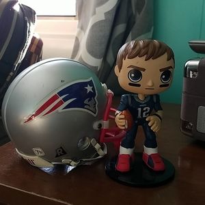 Tom Brady and Patriots mini helmet